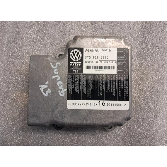 SKODA SUPERB II (3T) Légzsákvezérlő 3T0959655C