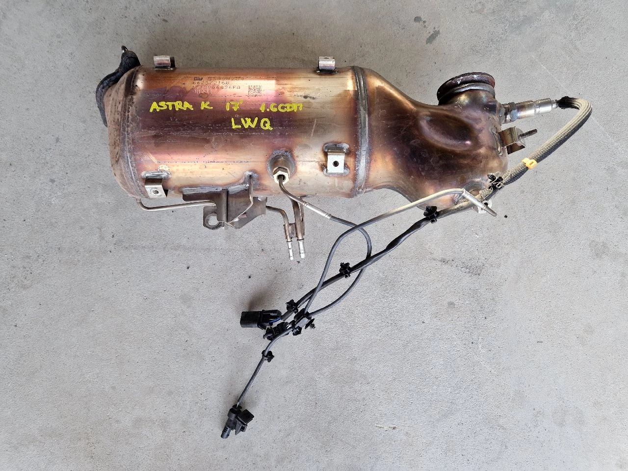 OPEL ASTRA K 1.6 CDTI LWQ részecskeszűrő DPF 55494204
