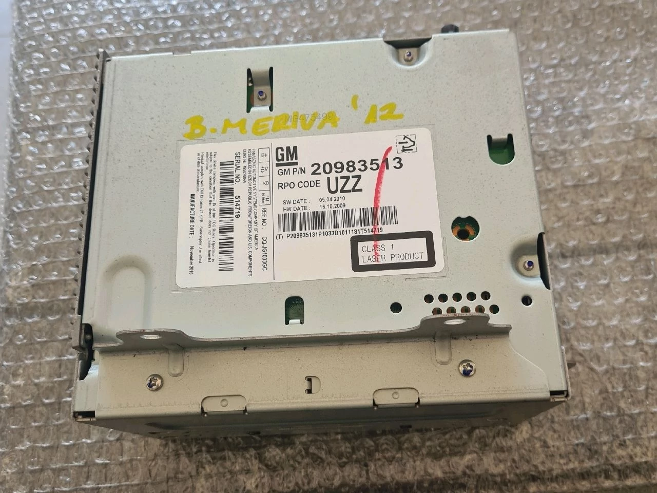 OPEL MERIVA B CD rádió fejegység 20983513