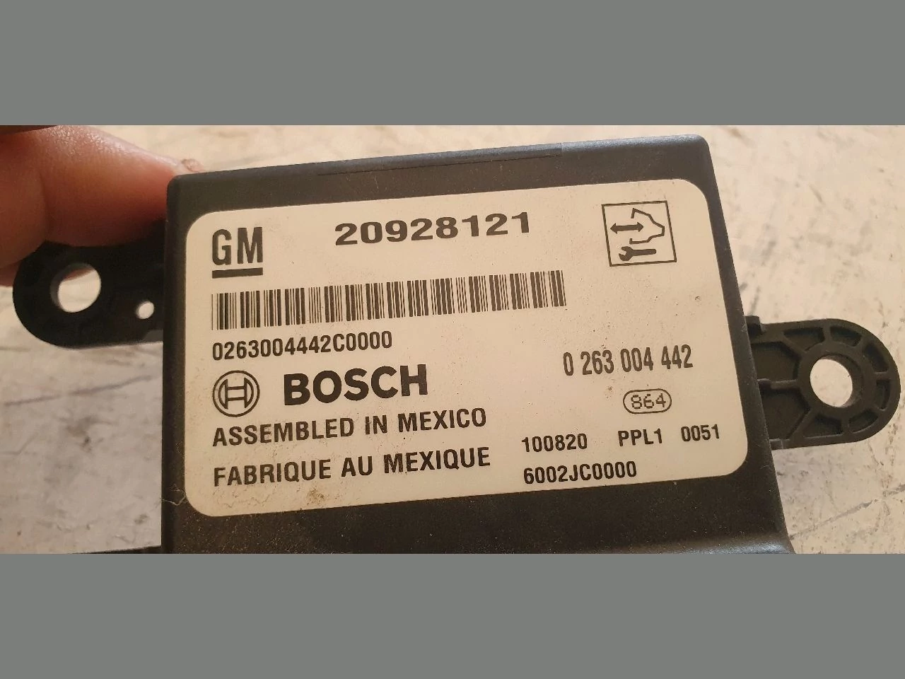 OPEL MERIVA B tolatóradar vezérlő 20928121