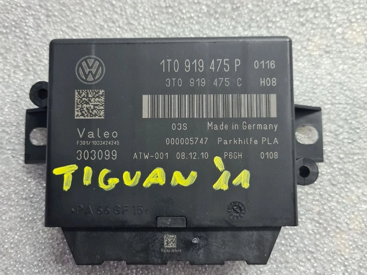 VOLKSWAGEN TIGUAN (5N) Tolatóradar elektronika 1T0919475P
